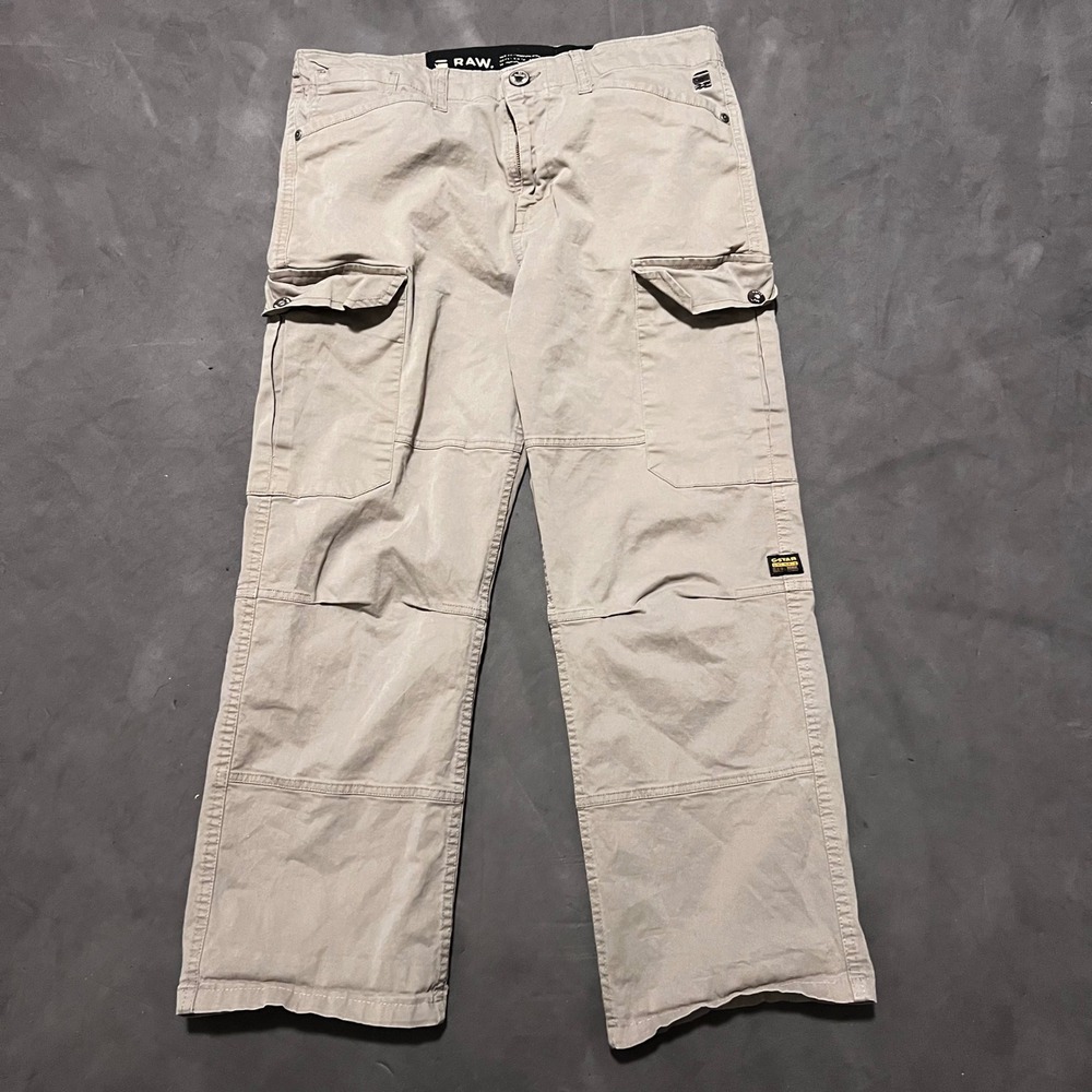 G‎ Star Raw Droner Relaxed Tapered Cargo Pants Khaki Mens Size 32x32 (32x27)